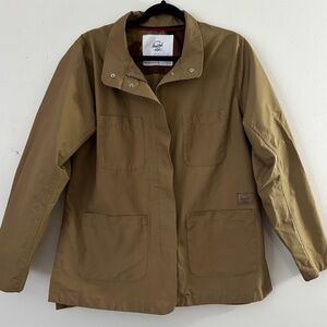 Herschel Supply Company Brown Utility  Fisherman core lightweight Jacket Sz Lg